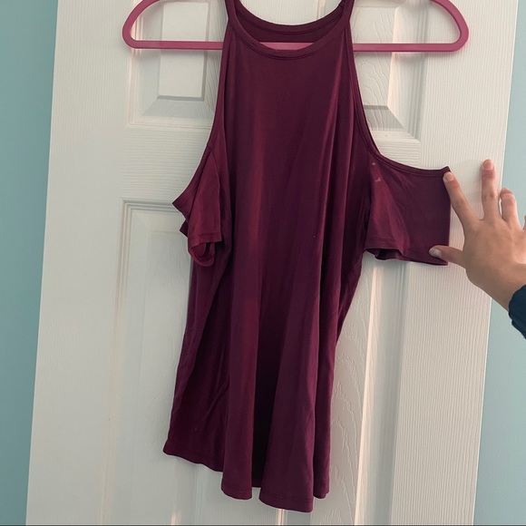 American Eagle Soft & Sexy Shoulder-less Shirt - Picture 1 of 3